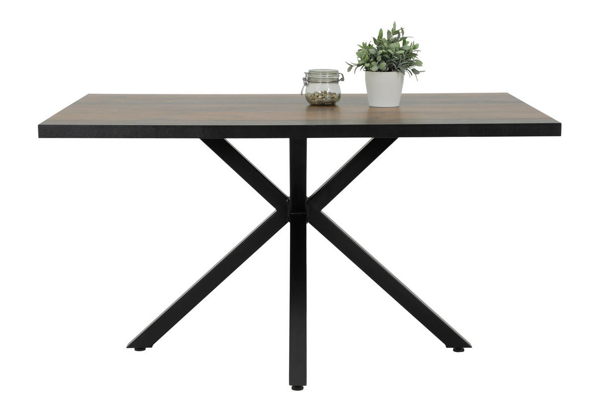 TISCHGRUPPE   - Anthrazit/Eiche Artisan, MODERN, Textil/Metall (140/76/90cm) - MID.YOU