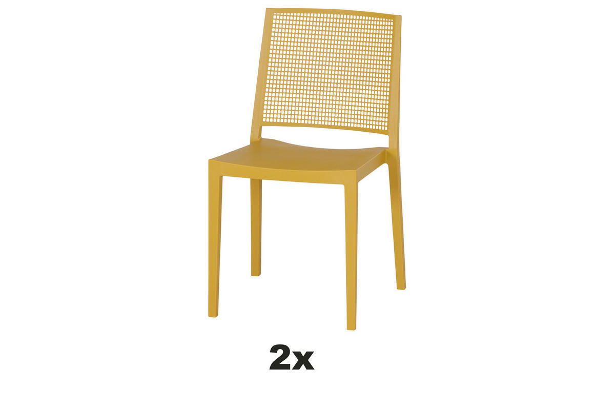 STAPELSTUHL in Kunststoff Gelb  - Gelb, Basics, Kunststoff (46/80/56cm) - Siena Garden