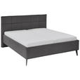 POLSTERBETT Anthrazit 160/200 cm  - Anthrazit/Schwarz, Design, Textil/Metall (160/200cm) - Xora