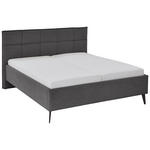 POLSTERBETT Anthrazit 160/200 cm  - Anthrazit/Schwarz, Design, Textil/Metall (160/200cm) - Xora