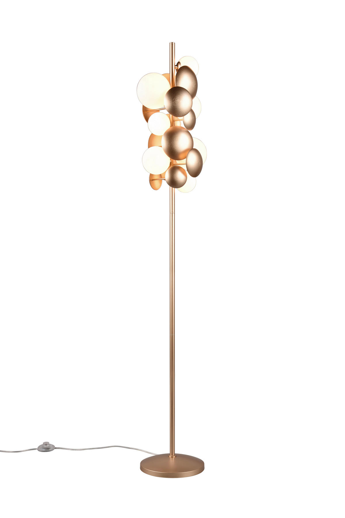 LAMPADAR - alb/auriu, Basics, sticlă/metal (28,5/155,00/25,0cm)
