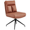 STUHL - Cognac/Schwarz, Design, Textil/Metall (51,5/89,5/65cm) - Novel