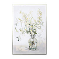 TISAK NA PLATNU     70/100 cm       - srebrne boje/zelena, Natur, drvo/tekstil (70/100cm) - Monee