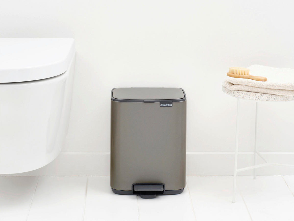 KANTA SA PAPUČICOM  7 l   - antracit/platinasta, Osnovno, metal/plastika (24,2/31/24,2cm) - Brabantia