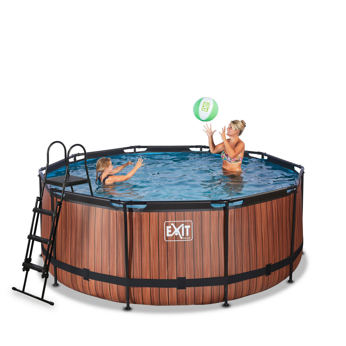 EXIT POOL WOOD 360X122 Wood 360/122 cm  - Braun, KONVENTIONELL, Metall (360/122cm) - EXIT Toys