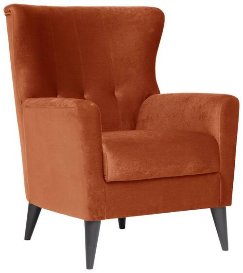 OHRENSESSEL Velours Bronzefarben    - Schwarz/Bronzefarben, KONVENTIONELL, Kunststoff/Textil (72/96/77cm) - Livetastic
