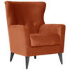 OHRENSESSEL Velours Bronzefarben    - Schwarz/Bronzefarben, KONVENTIONELL, Kunststoff/Textil (72/96/77cm) - Livetastic