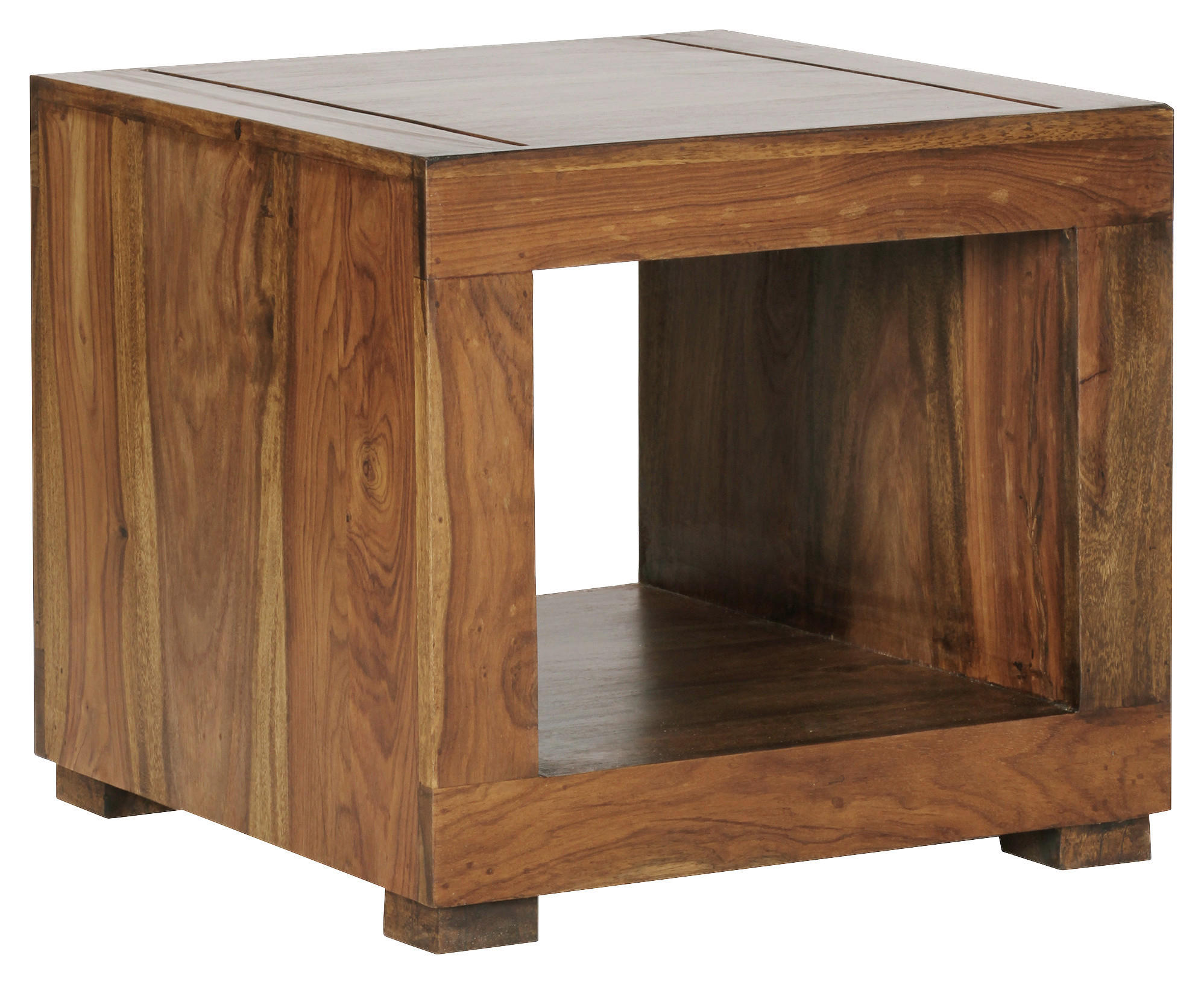 COUCHTISCH Sheesham massiv quadratisch Sheeshamfarben - Sheeshamfarben, Design, Holz (50/50/45cm) - MID.YOU