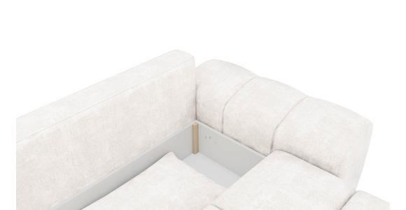 BIGSOFA Chenille Creme  - Creme/Schwarz, KONVENTIONELL, Kunststoff/Textil (266/89/104cm) - Carryhome