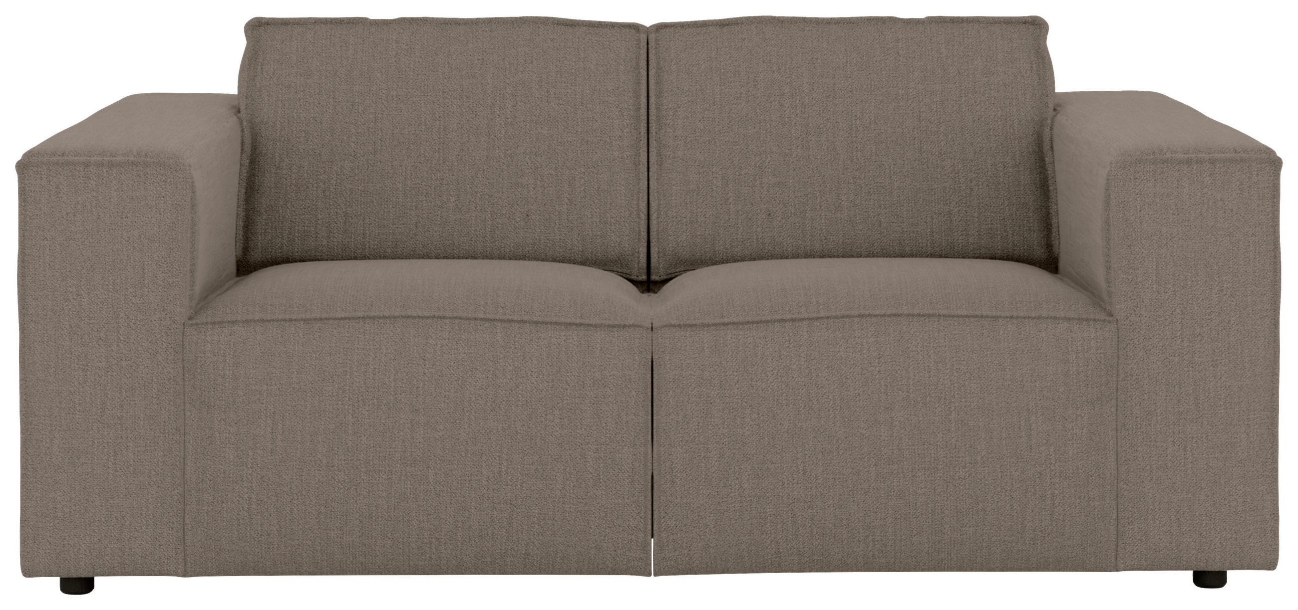 2-SITZER-SOFA Struktur Grau, Taupe  - Taupe/Schwarz, MODERN, Kunststoff/Textil (185/80/102cm) - MID.YOU