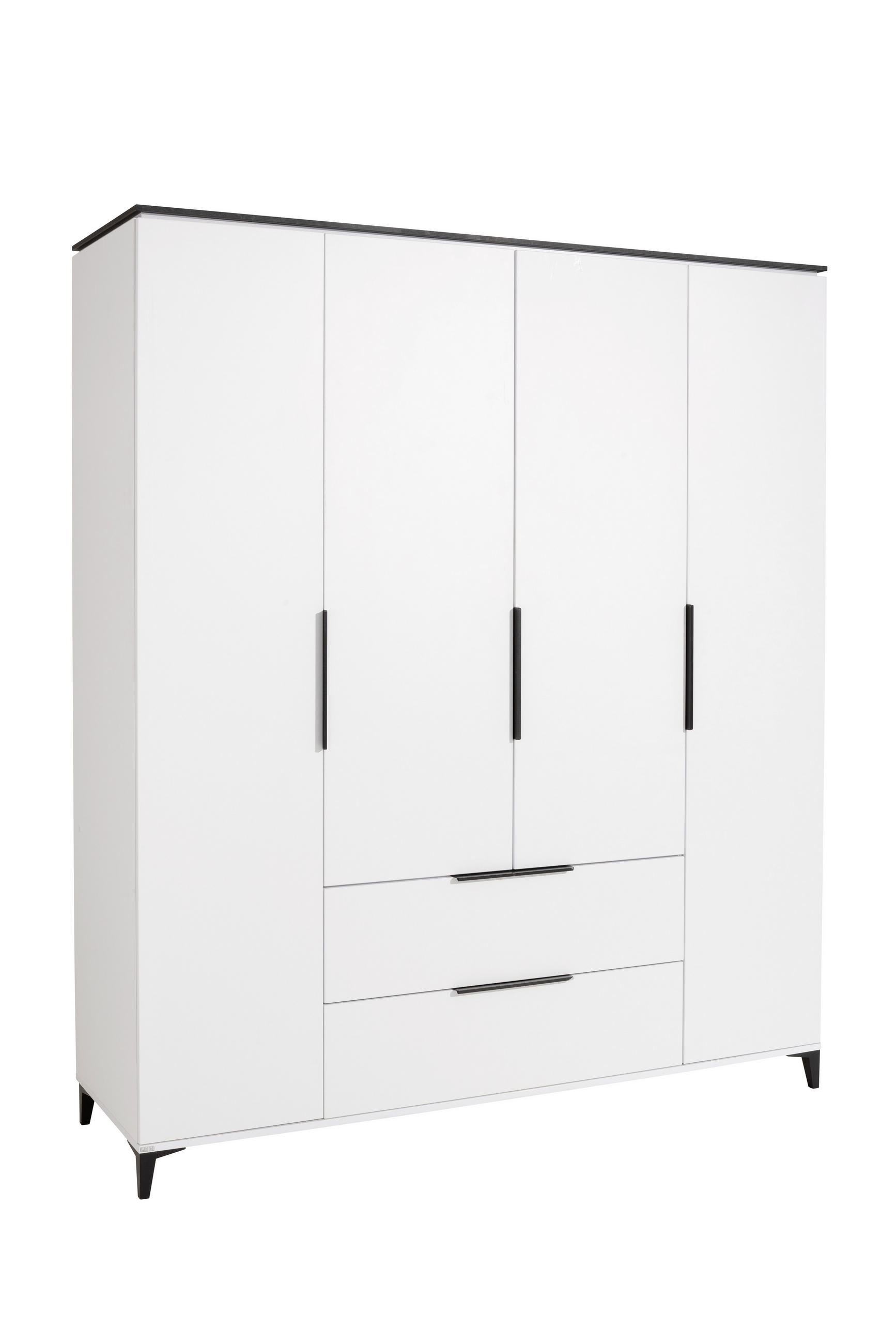 Babykleiderschrank 4 Turig In Weiss Grau 