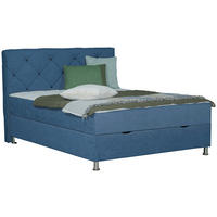 BOXBETT 160/200 cm  in Blau  - Chromfarben/Blau, Design, Kunststoff/Textil (160/200cm) - Boxxx