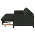 ECKSOFA in Flachgewebe, Leinenoptik Anthrazit  - Anthrazit/Schwarz, Design, Textil/Metall (170/242cm) - Xora