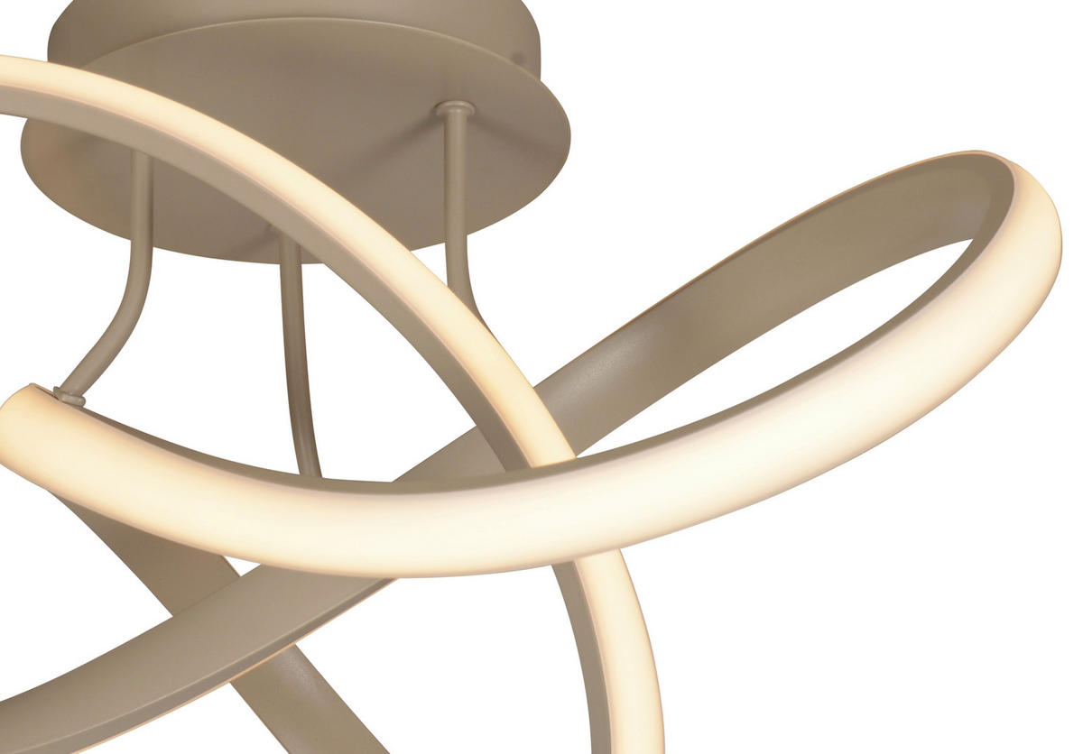 LED-DECKENLEUCHTE Bandol 56/34.5 cm  - Goldfarben/Schwarz, Design, Kunststoff/Metall (56/34.5cm)