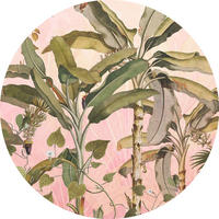 FOTOTAPET  - grön/rosa, Trend, papper (125cm) - Komar