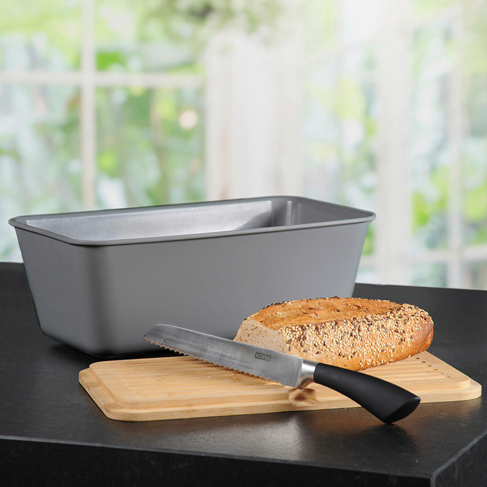 BROTKASTEN - Grau, Basics, Holz/Kunststoff (36/21.5/17cm) - Kesper
