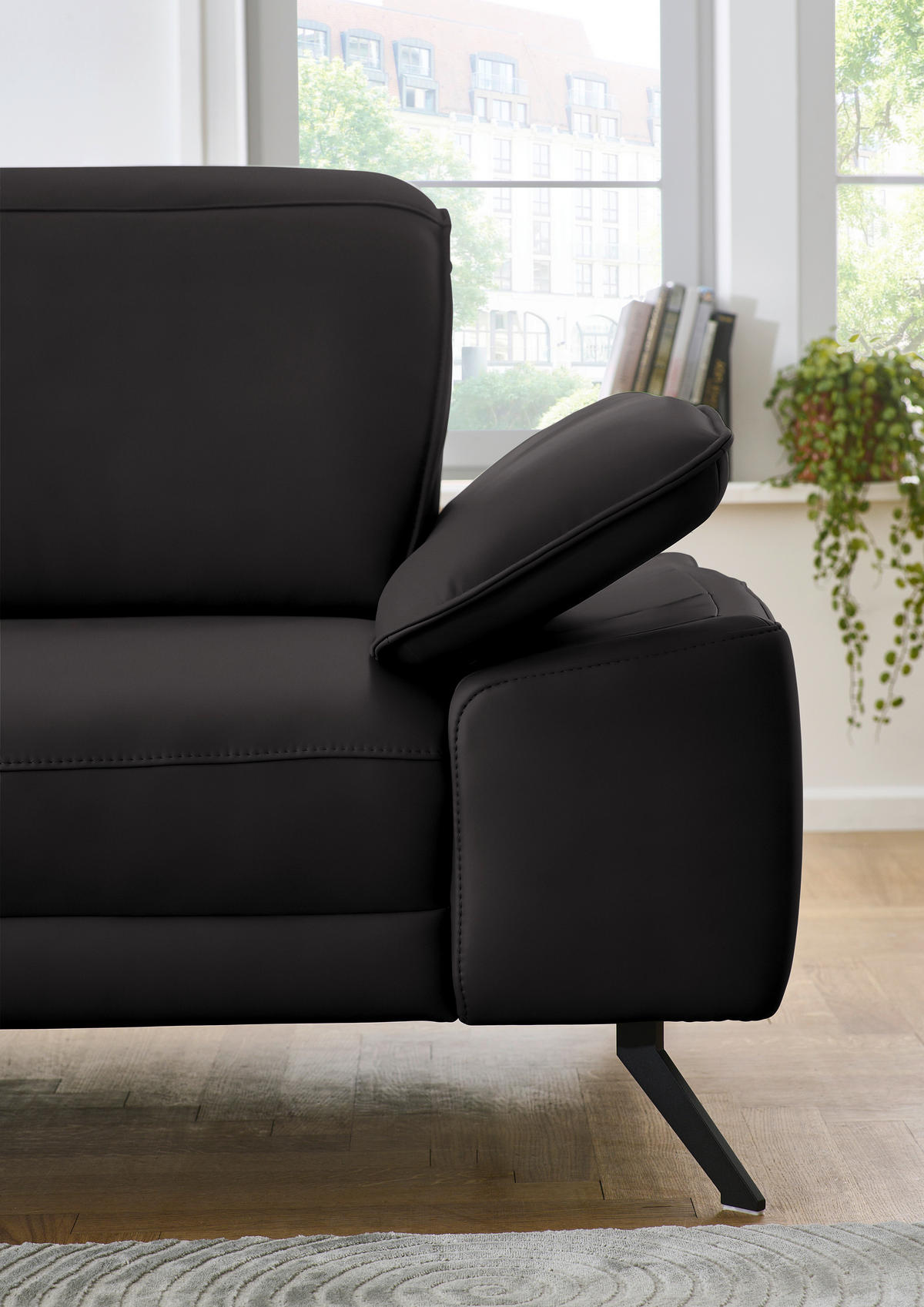 ECKSOFA in Echtleder Dunkelbraun  - Dunkelbraun/Schwarz, Design, Leder/Metall (193/332cm) - Dieter Knoll