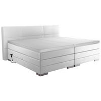 BOXSPRINGBETT 200/200 cm  in Weiß  - Silberfarben/Weiß, MODERN, Holzwerkstoff/Textil (200/200cm) - Livetastic