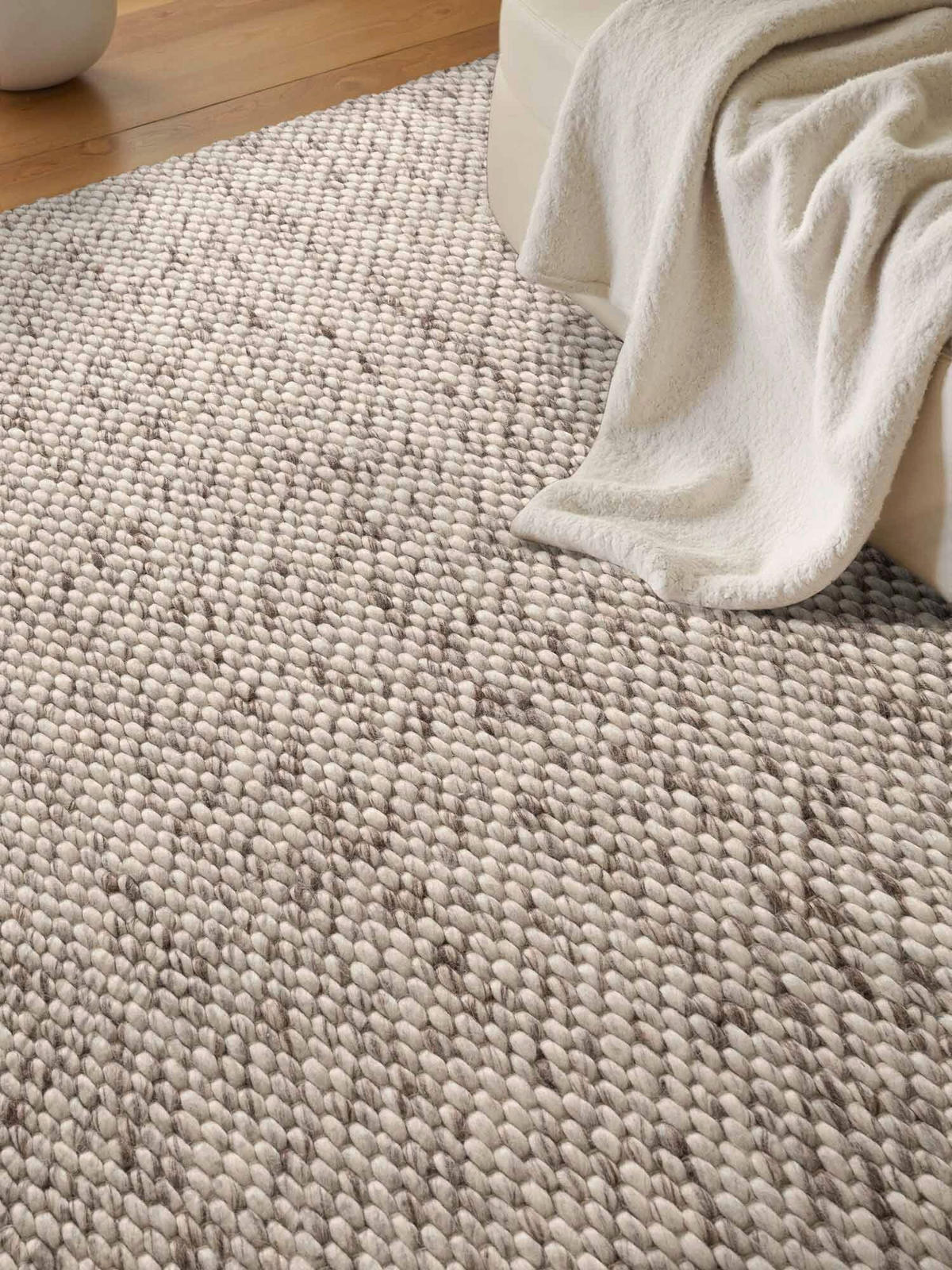 WOLLTEPPICH 160/230 cm Lyon Braun, Creme rechteckig  - Creme/Braun, Basics, Textil (160/230cm) - Elle Decoration
