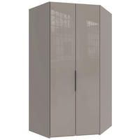 ECKSCHRANK 120/236/120 cm  - Schwarz/Sahara, KONVENTIONELL, Glas/Holzwerkstoff (120/236/120cm) - Hom`in