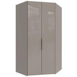 ECKSCHRANK 120/236/120 cm  - Schwarz/Sahara, KONVENTIONELL, Glas/Holzwerkstoff (120/236/120cm) - Hom`in