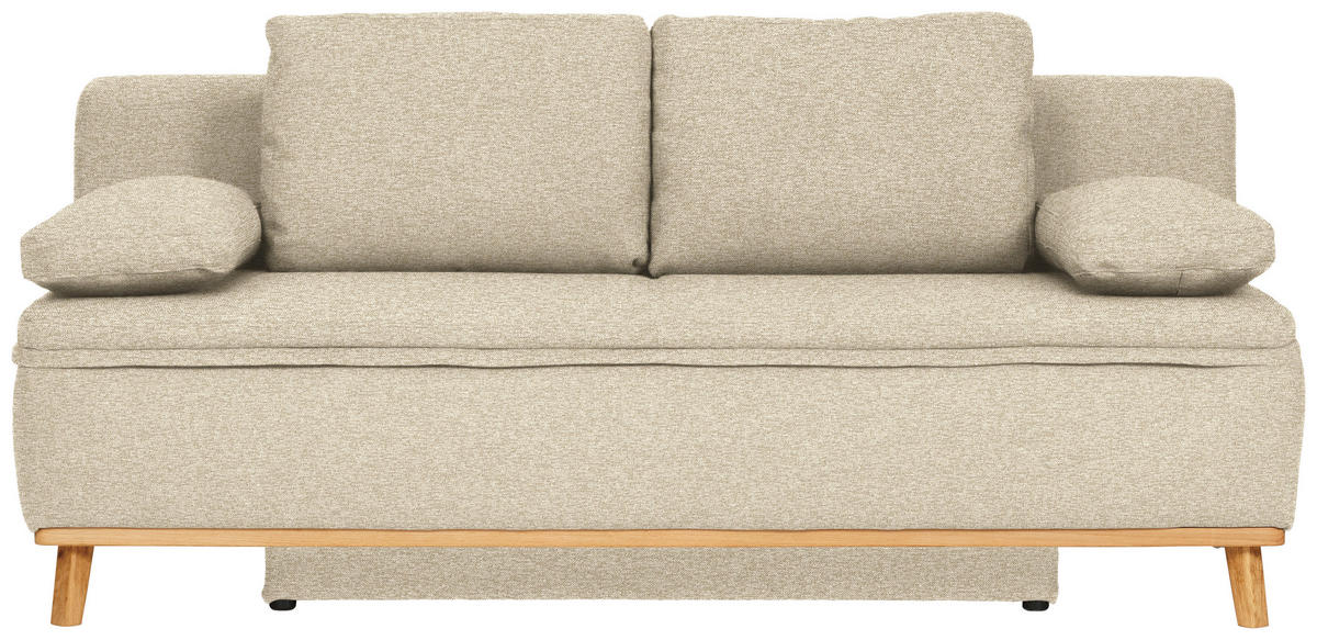 SCHLAFSOFA in Webstoff Beige  - Beige/Naturfarben, Konventionell, Holz/Textil (203/95/96cm) - Venda