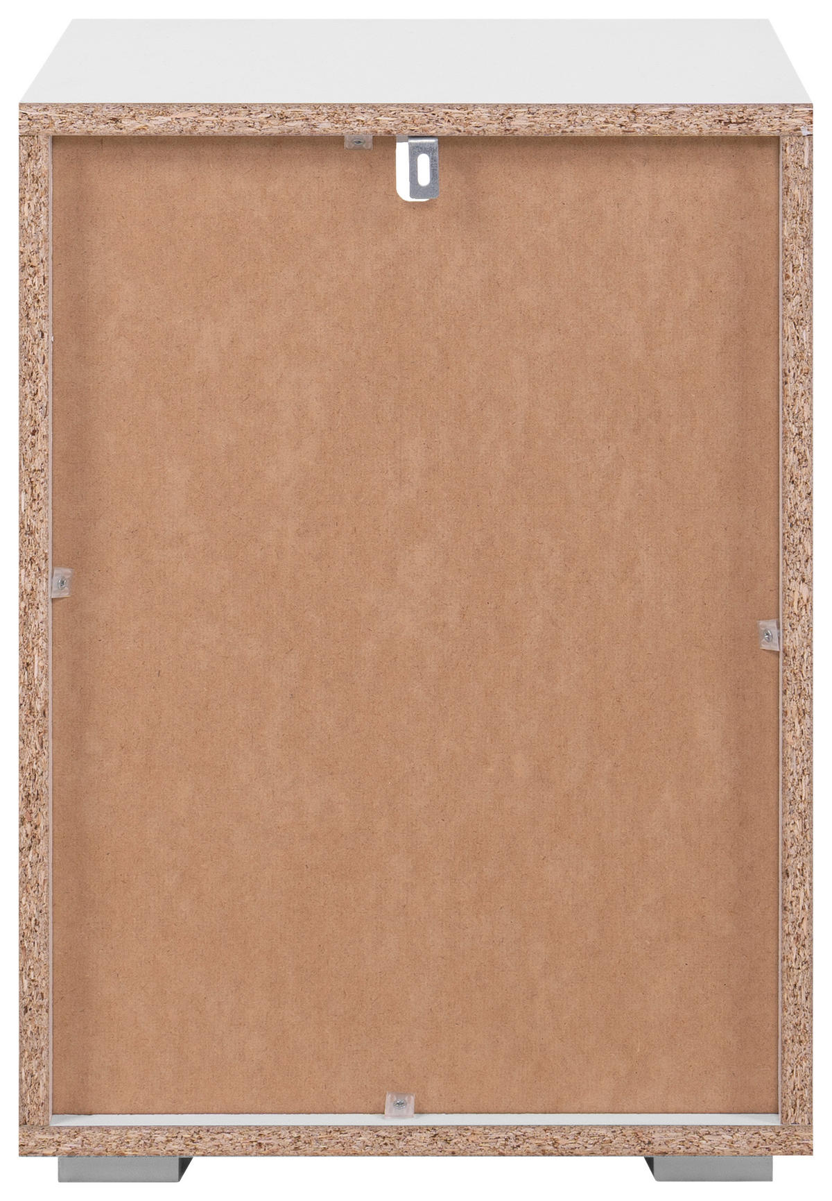 NOČNÍ STOLEK bílá - bílá/barvy hliníku, Moderní, kompozitní dřevo/plast (40/55/40cm) - MID.YOU