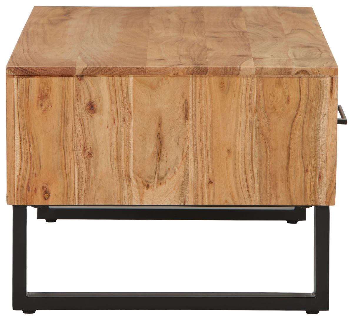 COUCHTISCH in Holz, Metall, Stein  - Schwarz/Akaziefarben, Lifestyle, Holz/Stein (110/45/60cm) - MID.YOU
