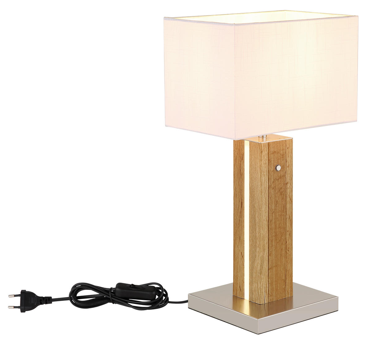 TISCHLEUCHTE Forest 30/20/56 cm  - Chromfarben/Transparent, Design, Holzwerkstoff/Kunststoff (30/20/56cm) - Globo