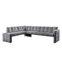 KLUPA KUTNA  antracit  drvo, tekstil, drvni materijal      - crna/antracit, Moderno, drvni materijal/drvo (265/197cm) - Livetastic