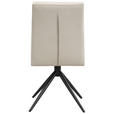 STUHL Echtleder Schwarz, Beige  - Beige/Schwarz, Trend, Leder/Metall (47/89/62cm) - Novel