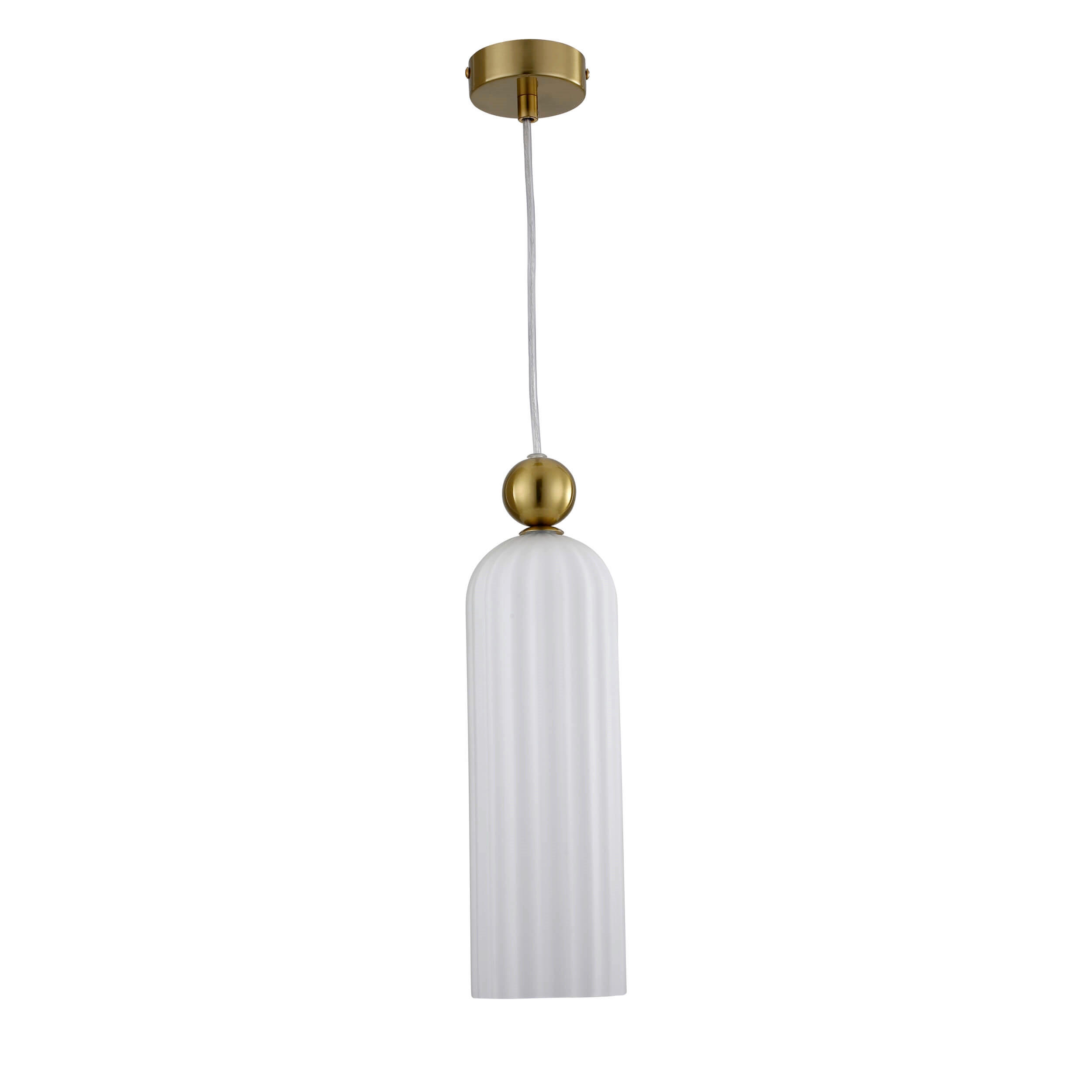 HÄNGELEUCHTE Piega 10/43 cm   - Weiß, Basics, Glas (10/43cm)