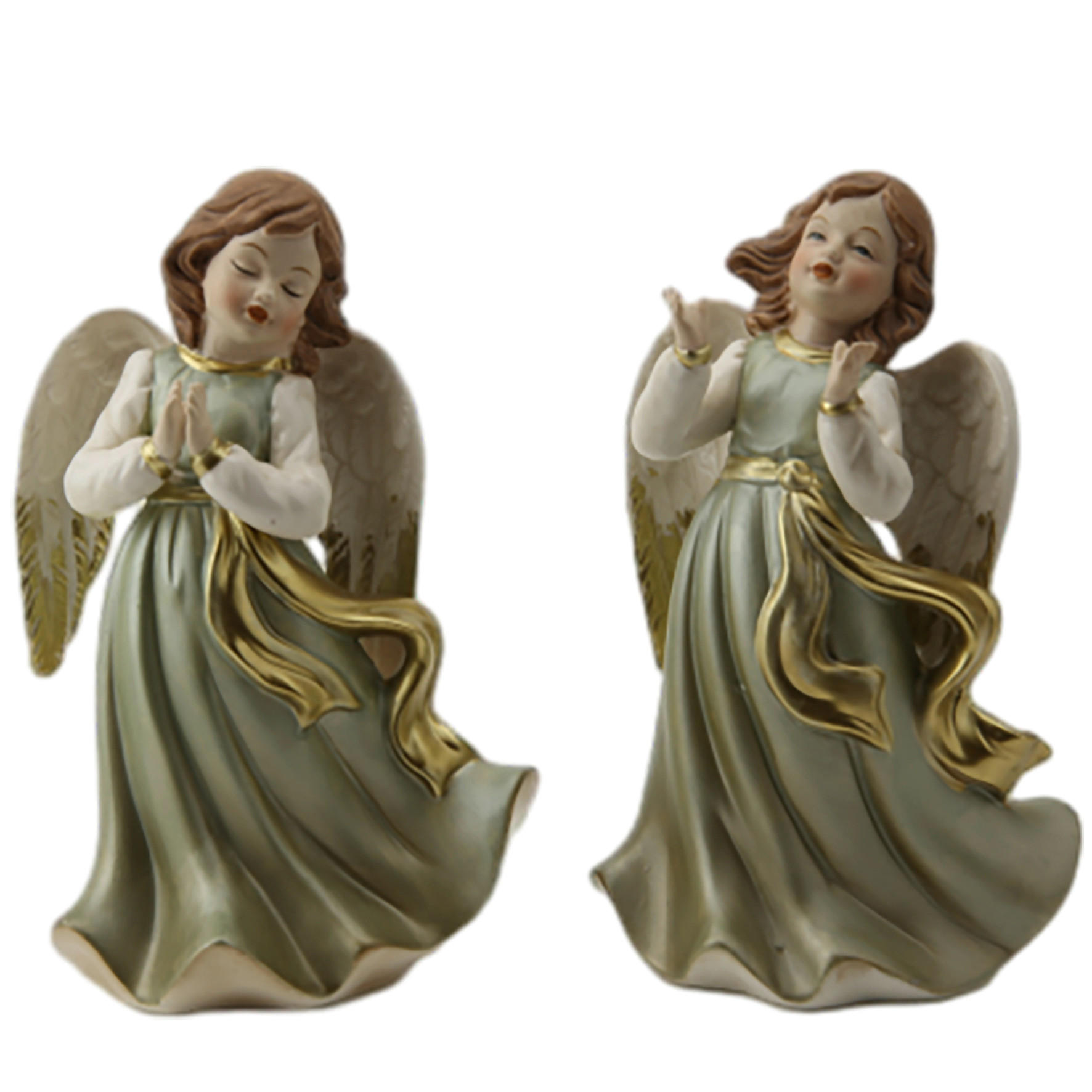 DEKOENGEL - Grün, LIFESTYLE, Keramik (11,6/18,5/8,9cm) - X-Mas