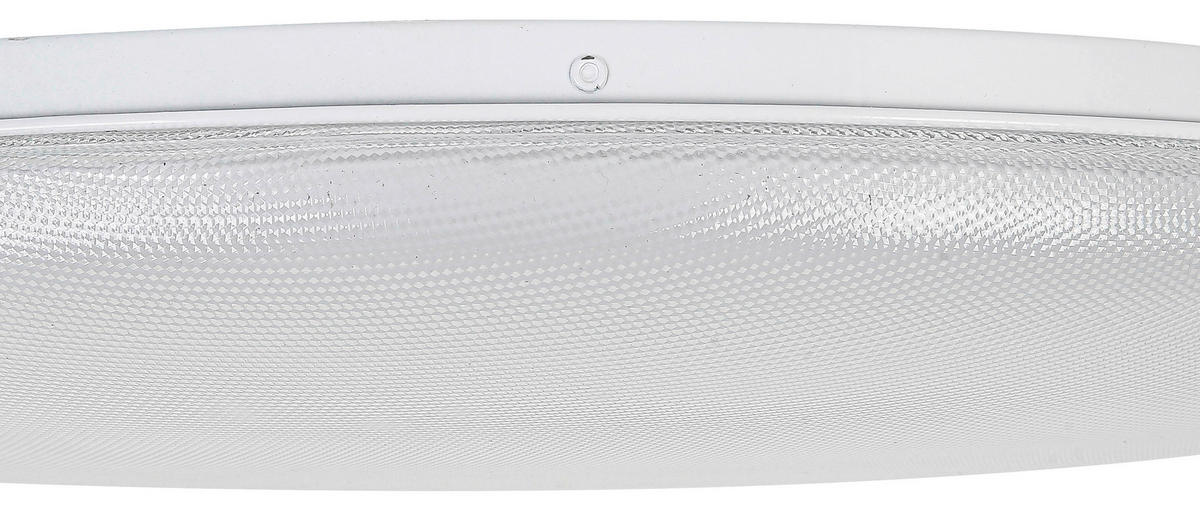 DECKENLEUCHTE 50/8 cm   - Transparent/Weiß, Trend, Kunststoff/Metall (50/8cm) - Novel