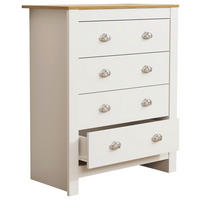 KOMMODE Balusa, 79/95/39,5 cm, 4 Schublade(n)  - Honigeiche/Weiss, Lifestyle, Holzwerkstoff/Metall (79/95/39,5cm) - MID.YOU