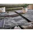 ESSTISCH in Metall, Glas, Keramik 180-230/76/95 cm  - Schwarz/Grau, Design, Glas/Keramik (180-230/76/95cm) - Novel