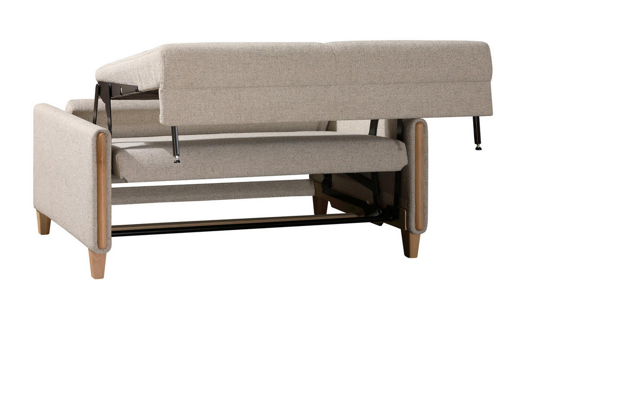 SCHLAFSOFA in Holz, Textil Beige, Buchefarben  - Beige/Buchefarben, Design, Holz/Textil (174/88/104cm) - Niels Andersson