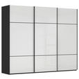 SCHWEBETÜRENSCHRANK  in Schwarz, Weiß  - Schwarz/Weiß, KONVENTIONELL, Glas/Holzwerkstoff (271/223/68cm) - Novel