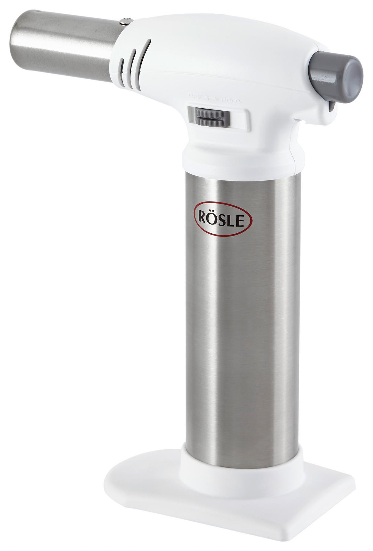 MINI-GASBRENNER   - Edelstahlfarben/Weiß, KONVENTIONELL, Kunststoff/Metall (16/13/5,4cm) - Rösle