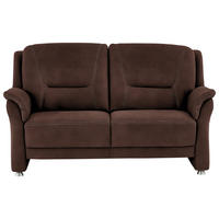 2,5-SITZER in Mikrofaser Braun  - Beige/Alufarben, Konventionell, Textil/Metall (172/100/89cm) - Beldomo Comfort
