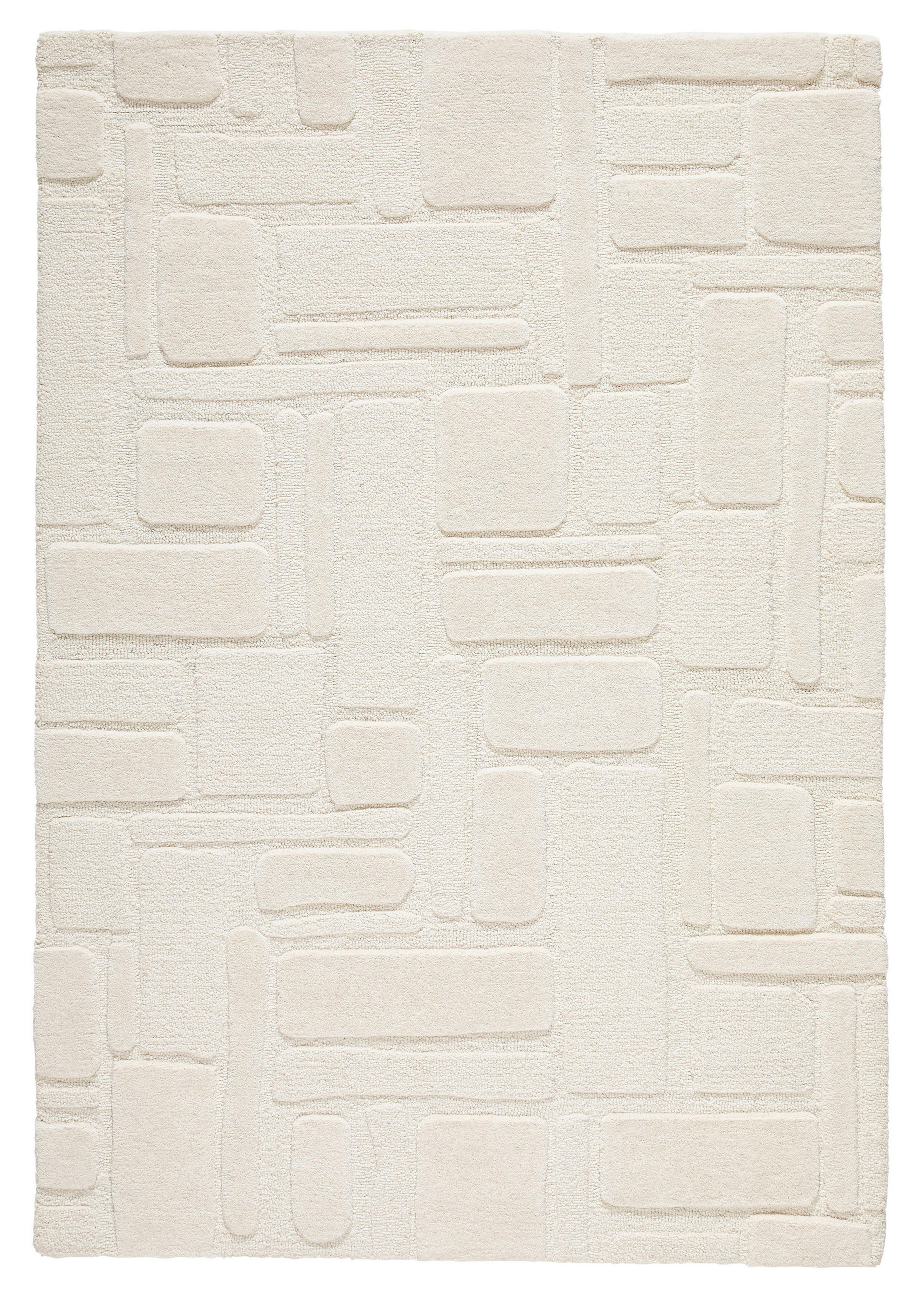 WOLLTEPPICH 130/190 cm Weiß  - Weiß, Natur, Textil (130/190cm) - Novel