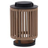 SOLARLEUCHTE 21,5/32,5/21,5 cm   - Dunkelgrau/Naturfarben, Design, Kunststoff/Textil (21,5/32,5/21,5cm) - Ambia Garden