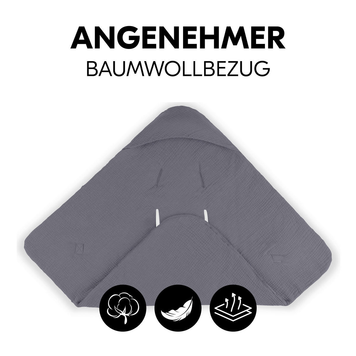EINSCHLAGDECKE Snuggle so Cosy      - Hellgrau, Basics, Textil (75/0,6/75cm) - Hauck