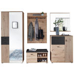 GARDEROBE 6-teilig  in 282/202/38 cm  - Schwarz/Eiche Artisan, Design, Holzwerkstoff/Textil (282/202/38cm) - Voleo