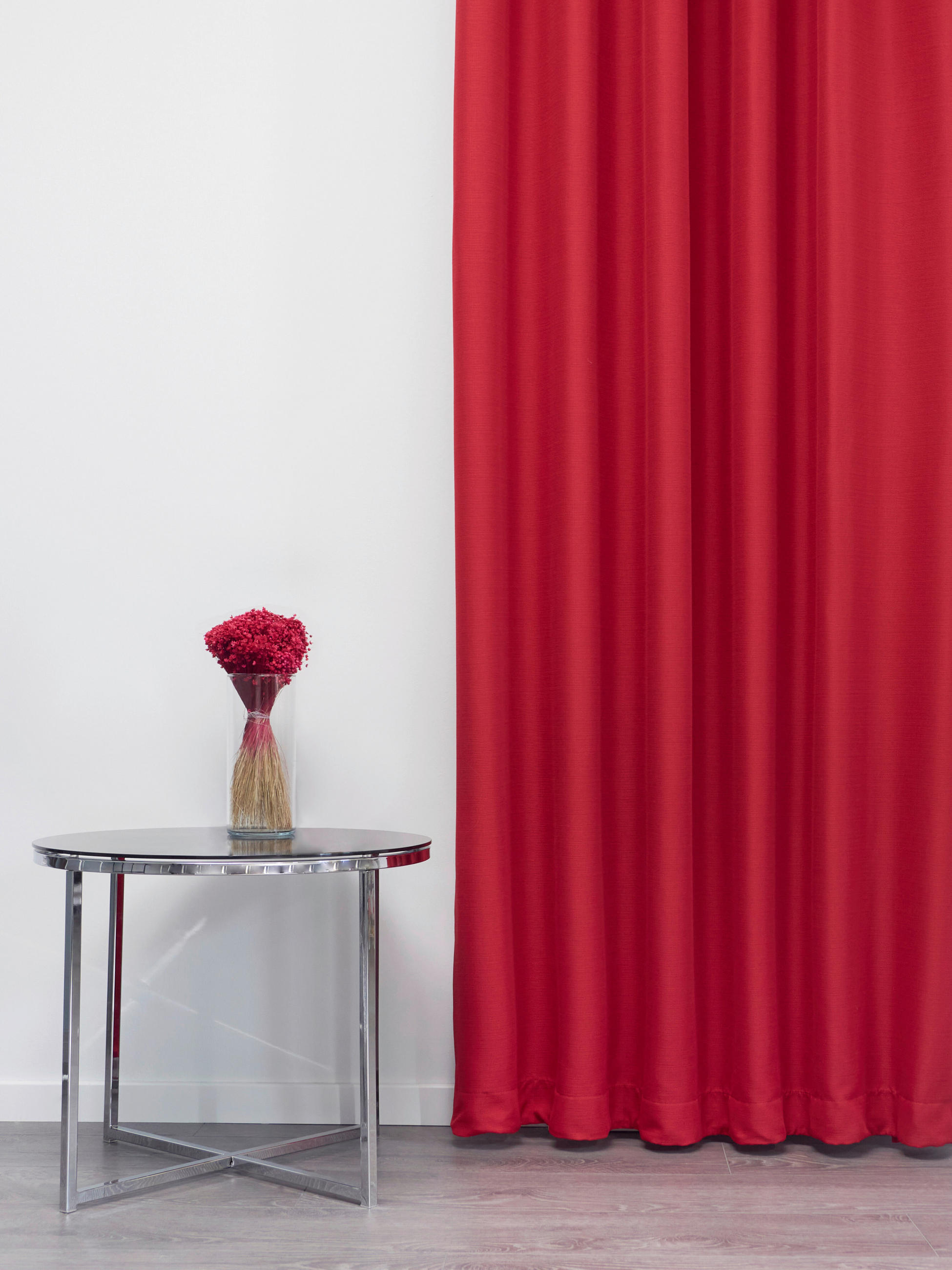 MATERIAL TEXTIL DECORATIV opac  - roșu, Basics, textil (275cm)