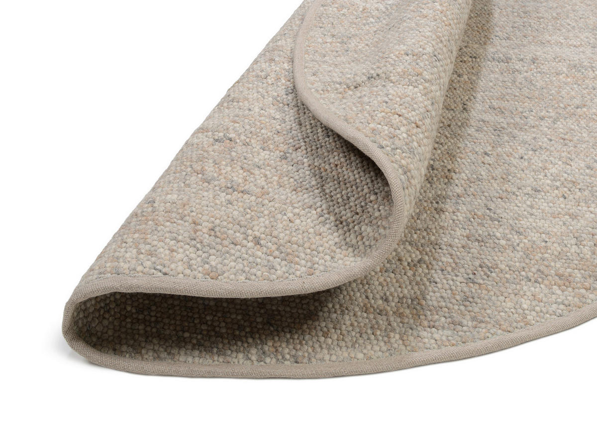 HANDWEBTEPPICH 150/150 cm Helsinki Naturfarben  - Naturfarben, Basics, Textil (150/150cm) - Linea Natura