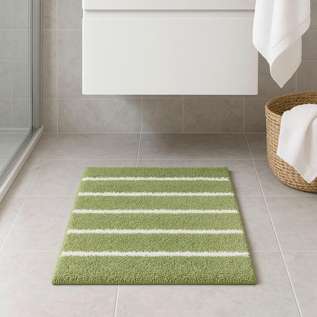 KUPATILSKA PROSTIRKA  žad zelena 50/55 cm  - žad zelena, Konvencionalno, tekstil (50/55cm) - Esposa