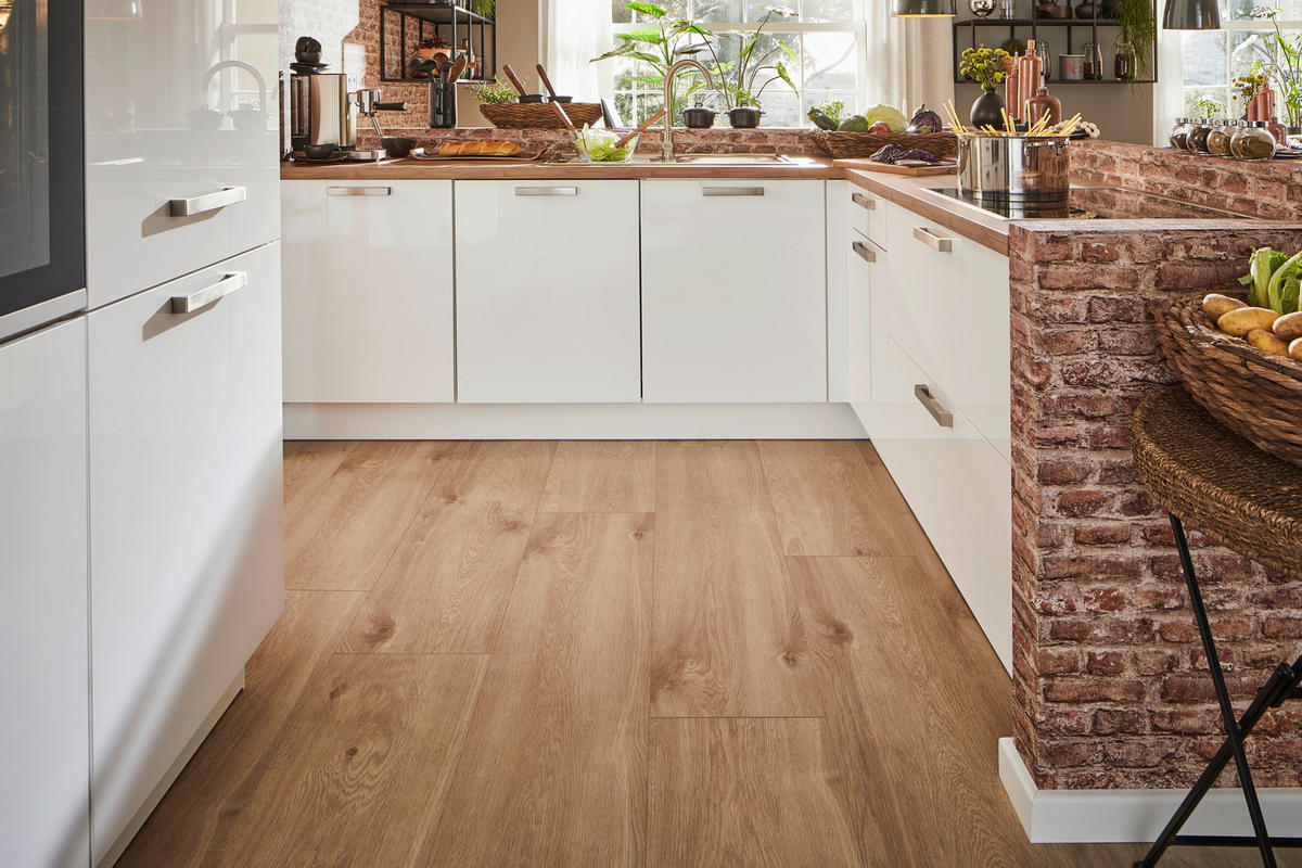 INBYGGNADSKÖK   - stålfärgad/vit, Design, metall/trämaterial - Celina
