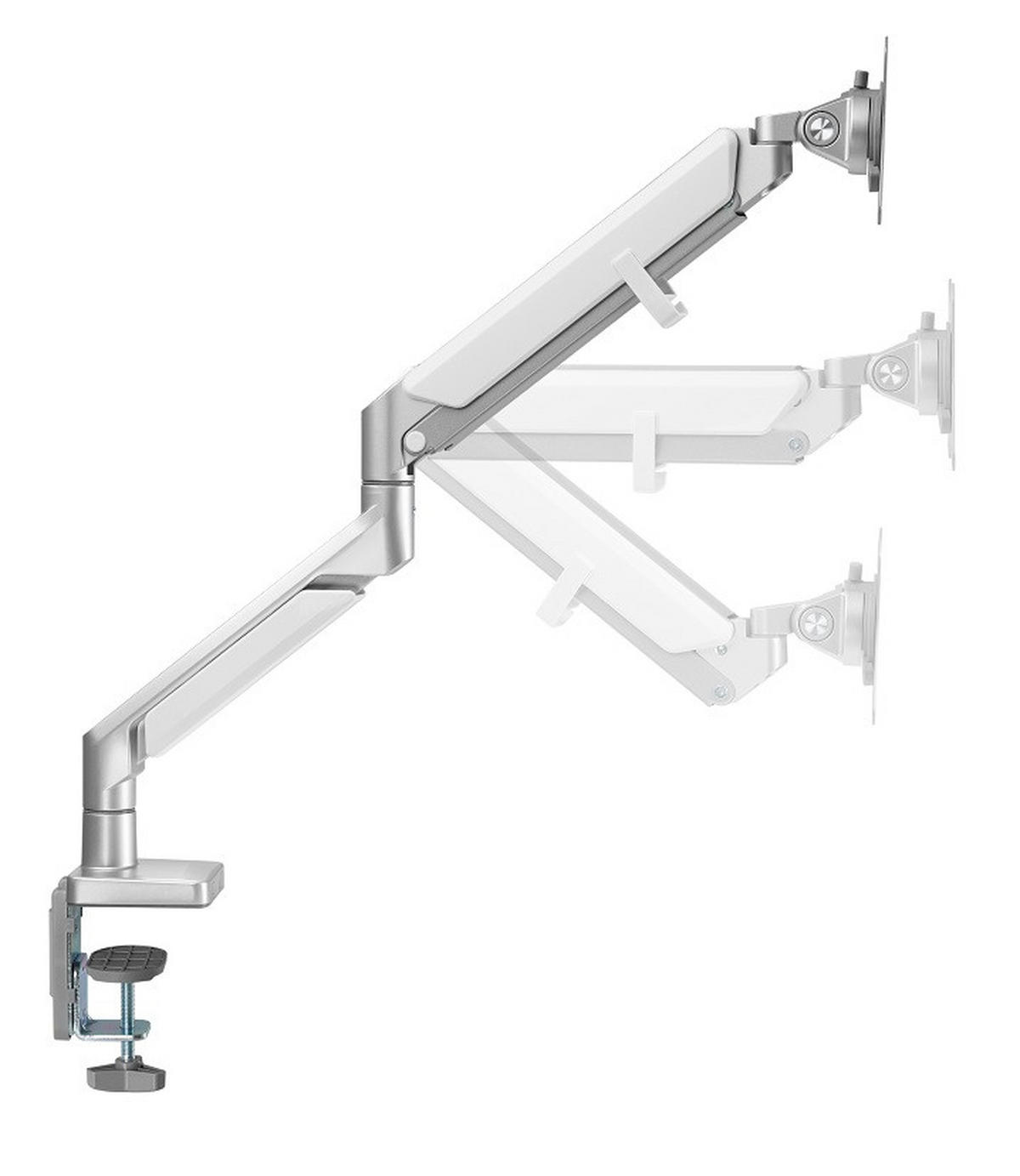MONITOR-HALTERUNG Metall, Kunststoff Grau, Weiß  - Weiß/Grau, Design, Kunststoff/Metall (56/69,5/11,7cm) - Boxxx