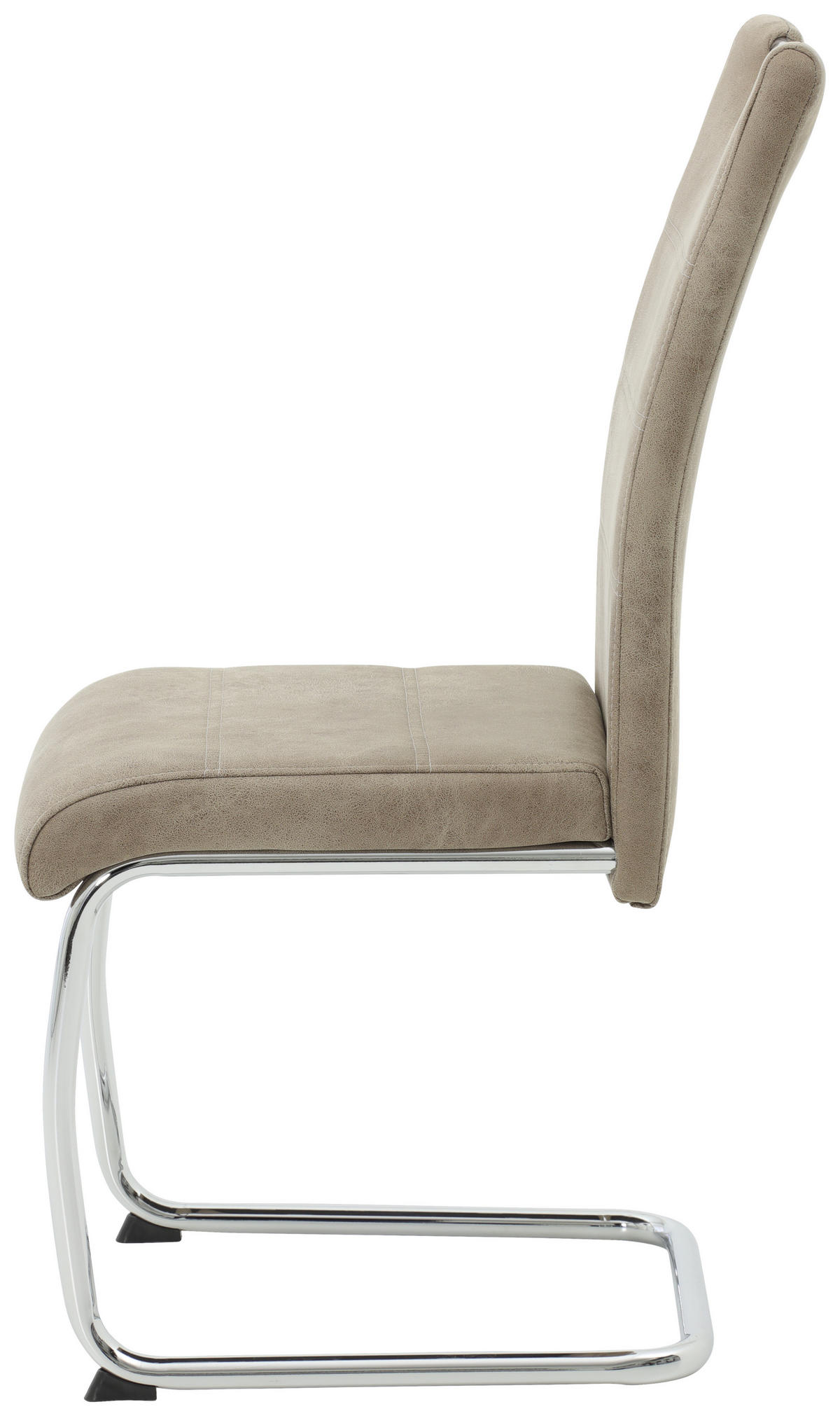 SCHWINGSTUHL  in Mikrofaser  - Chromfarben/Beige, KONVENTIONELL, Textil/Metall (43/98/59cm) - Carryhome